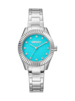 DKNY Chambers Γυναικείο Ρολόι Μπαταρίας με Ασημί Μεταλλικό Μπρασελέ  SKU DK1L017M0045