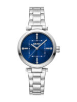 DKNY Γυναικείο Ρολόι Μπαταρίας με Ασημί Μεταλλικό Μπρασελέ