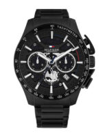Tommy Hilfiger Bank Ανδρικό Ρολόι Μπαταρίας με Μαύρο Μεταλλικό Μπρασελέ - Image 2