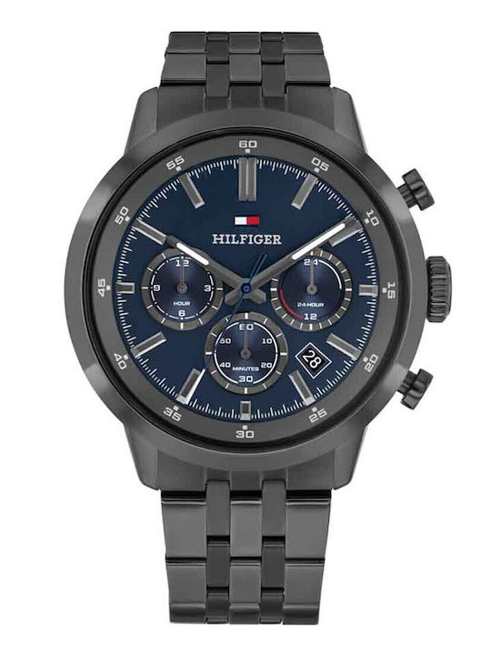 Tommy Hilfiger Kent Ανδρικό Ρολόι Μπαταρίας με Μαύρο Μεταλλικό Μπρασελέ  SKU 1710755 - Image 4
