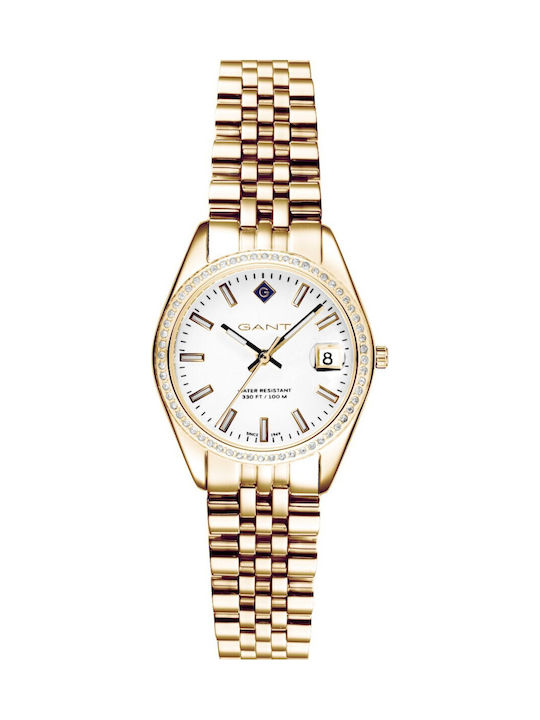 Gant Sussex Γυναικείο Ρολόι Μπαταρίας με Χρυσό Μεταλλικό Μπρασελέ  SKU G181113 - Image 1
