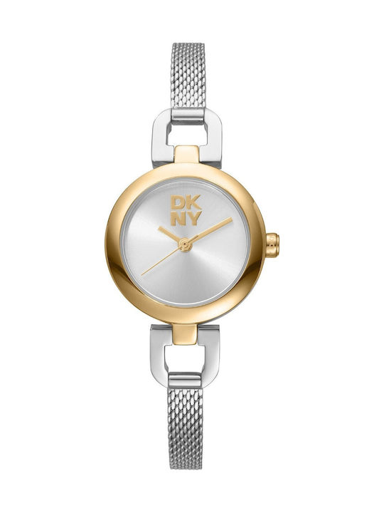 DKNY Γυναικείο Ρολόι Μπαταρίας με Ασημί Μεταλλικό Μπρασελέ - Image 1