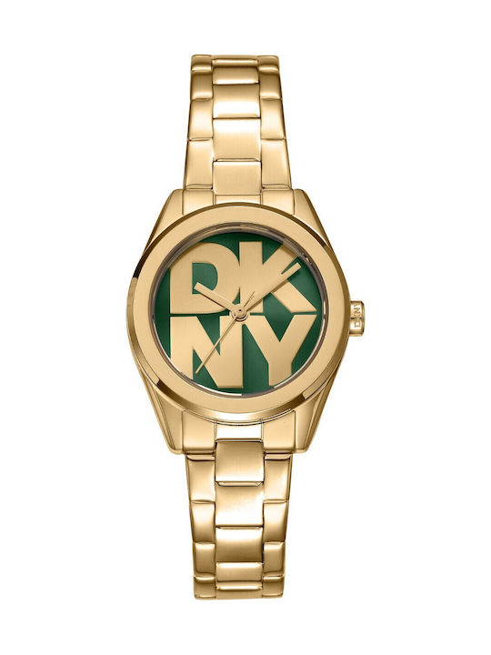 DKNY Logo Γυναικείο Ρολόι Μπαταρίας με Χρυσό Μεταλλικό Μπρασελέ  SKU DK1L145M0065 - Image 1