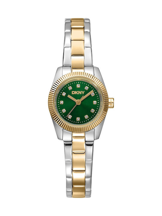 DKNY Mini Γυναικείο Ρολόι Μπαταρίας με Χρυσό Μεταλλικό Μπρασελέ - Image 1