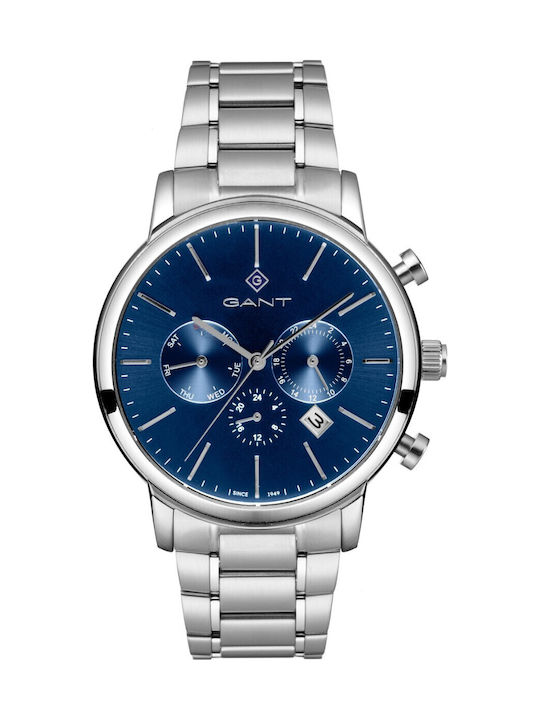 Gant Cleveland Ανδρικό Ρολόι Μπαταρίας με Ασημί Μεταλλικό Μπρασελέ - Image 1