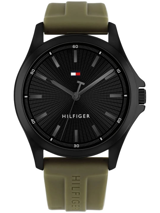 Tommy Hilfiger Bruce  Ανδρικό Ρολόι Μπαταρίας με Πράσινο Μεταλλικό Μπρασελέ - Image 1