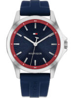 Tommy Hilfiger Ανδρικό Ρολόι Μπαταρίας με Μπλε Καουτσούκ Λουράκι  SKU 1710738