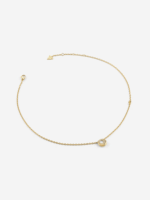 Γυναικείο κολιέ GUESS Moon Drops από ανοξείδωτο ατσάλι με ζιργκόν SKU JUBN06245JWYGT/U