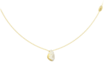 Γυναικείο κολιέ GUESS Moon Drops από ανοξείδωτο ατσάλι με ζιργκόν SKU JUBN06252JWYGT/U