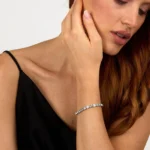 Βραχιόλι Karl Lagerfeld Crystals KLAYC24 Ασημί με Λευκές Πέτρες  SKU KLAYC24