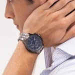 Tommy Hilfiger Kent Ανδρικό Ρολόι Μπαταρίας με Μαύρο Μεταλλικό Μπρασελέ  SKU 1710755