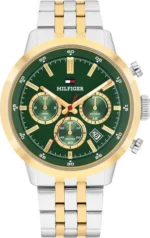 Ανδρικό ρολόι Tommy Hilfiger  με ασημί - χρυσό μπρασελέ   SKU  1710754 - Image 2