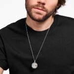 THOMAS SABO Μενταγιόν γούρι με τιρκουάζ και μάτι τίγρης από ασήμι 925, μαυρισμένο