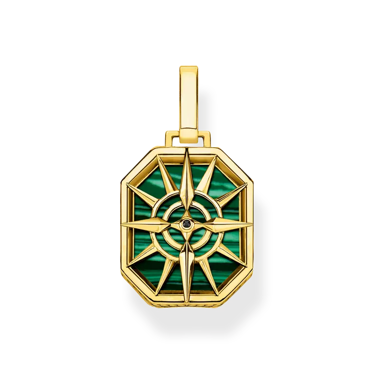 PE911-140-6 Pendant compass star green - Image 1