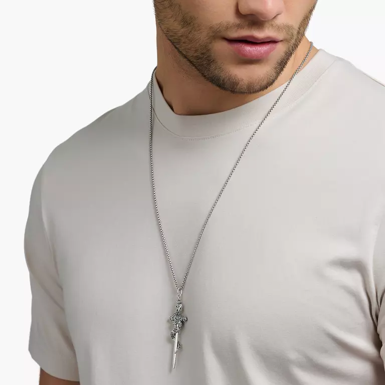 PE943-643-11_mm1 Thomas Sabo Rebel Snake Μαυρισμένο σπαθί με μενταγιόν φιδιού SKU PE943-643-11 - Image 1