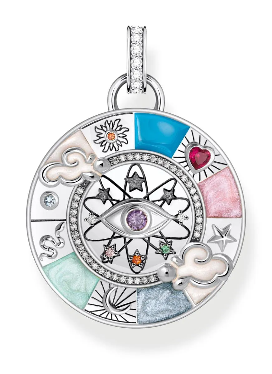 pe962-340-7 Ασημένιο μενταγιόν Thomas Sabo Glam & Soul Cosmic Amulet με τον τροχό της τύχης SKU PE962-340-7 - Image 1