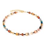 COEUR de LION Κολιέ GeoCUBE® Iconic Earth Mirage gold, Stainless Steel  SKU 2838/10-1131