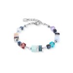COEUR de LION Βραχιόλι GeoCUBE® Precious Motion Sorbet silver, Stainless Steel  SKU 3017/30-1580