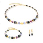 COEUR de LION Κολιέ GeoCUBE® Precious Classic Blue Moon gold, Stainless Steel  SKU 3043/10-1308 - Image 4