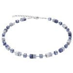 Κολιέ Geocube Coeur De Lion | Μπλε και Ασημί SKU  4017/10-0700