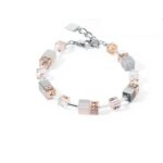 COEUR de LION Βραχιόλι GeoCUBE® Iconic Precious rose gold-peach, Stainless Steel SKU  4017/30-0235