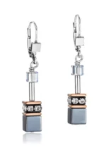 Σκουλαρίκια Coeur de Lion GeoCUBE® σε μπλε του πάγου  SKU  4015/20-0730