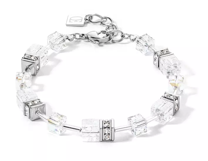 Coeur_de_Lion_GeoCUBE®_Iconic_Nature_bracelet_silver-white_301830-1417-550x550_62331 COER DE LION Γυναικείο βραχιόλι SKU 3018/30-1417 - Image 1