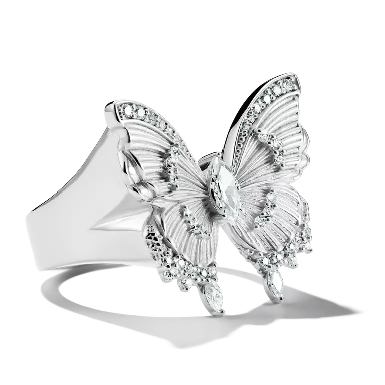 TR2495-051-14_a1 TOMAS SABO Ασημένιο δαχτυλίδι κοκτέιλ Butterfly Paradise με πέτρες SKU TR2495-051-14-54 - Image 1