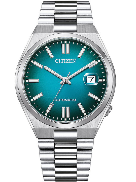 Citizen Tsuyosa Ανδρικό Ρολόι 40mm Αυτόματο με Ασημί Μεταλλικό Μπρασελέ  SKU NJ0151-88X - Image 3