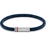Tommy Hilfiger Ανδρικό Βραχιόλι με σχέδιο Ματάκι από Δέρμα 19cm SKU 2790702