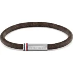 TOMMY HILFIGER Καφέ Βραχιόλι Από Δέρμα Και Ανοξείδωτο Ατσάλι 19cm  SKU 2790703