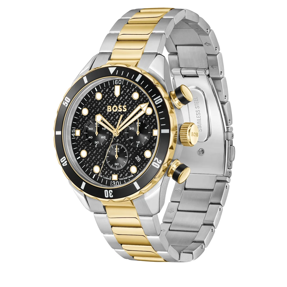 30273321-b Boss Chronograph Two Tone Gold Stainless Steel Bracelet SKU 1514339 - Image 1