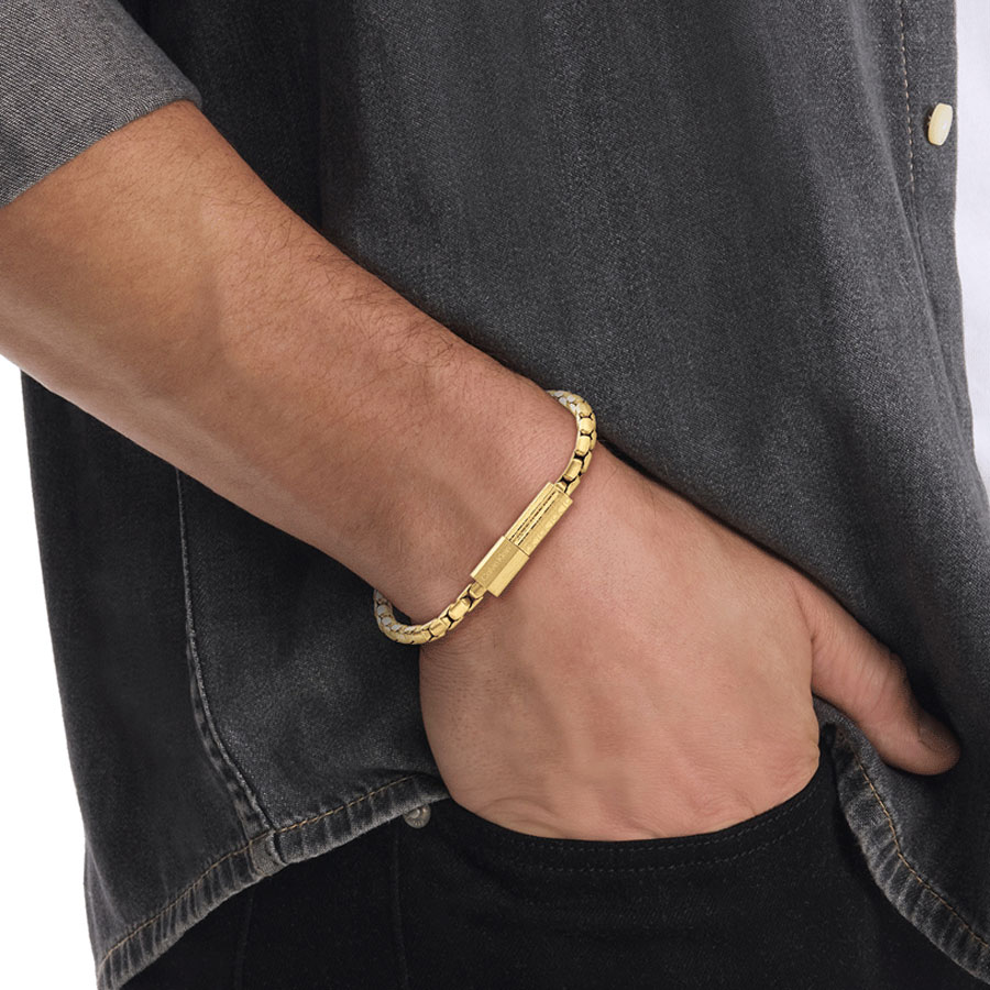 35100095-vraxioli-calvin-klein-atsali-bracelet-gold-0 Βραχιόλι Calvin Klein Gold SKU 35100095 - Image 1