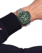 Ανδρικό ρολόι TOMMY HILFIGER Bank με χρονογράφο και ατσάλινο μπρασελέ SKU 1792293 - Image 3