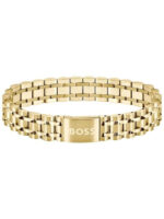 Boss Gold-tone Cuff with Logo-engraved Magnetic Closure  Ανδρικό βραχιόλιSKU 1580645