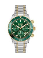 Boss Ανδρικό Ρολόι 44mm Μπαταρίας με Πράσινο Μεταλλικό Μπρασελέ SKU 1514325
