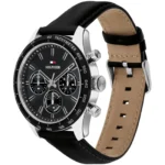 Tommy Hilfiger Hampton Ανδρικό Ρολόι 42mm Μπαταρίας με Μαύρο Δερμάτινο Λουράκι SKU 1792277 - Image 5