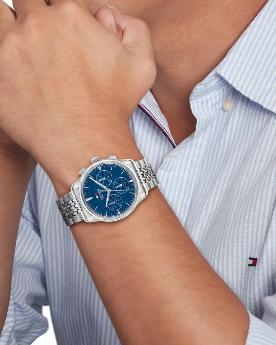 TOMMY-HILFIGER-1710811_2 Ανδρικό ρολόι TOMMY HILFIGER Empire με χρονογράφο, διπλή ώρα και μπρασελέ SKU 1710811 - Image 1